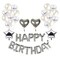 Hot Happy Birthday Decoration Multiple Color Banner Balloons Set Party Supplies